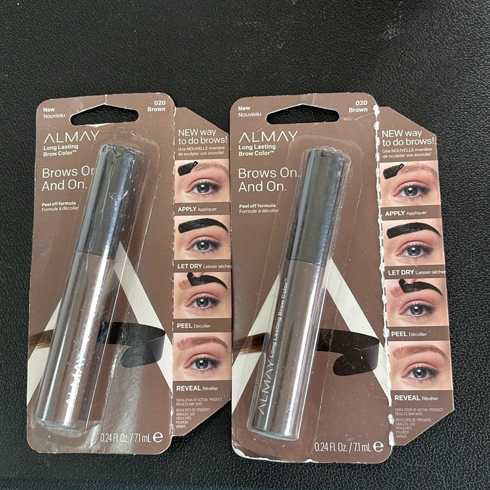 2 New Almay Brows On in Brown Eyebrow wands